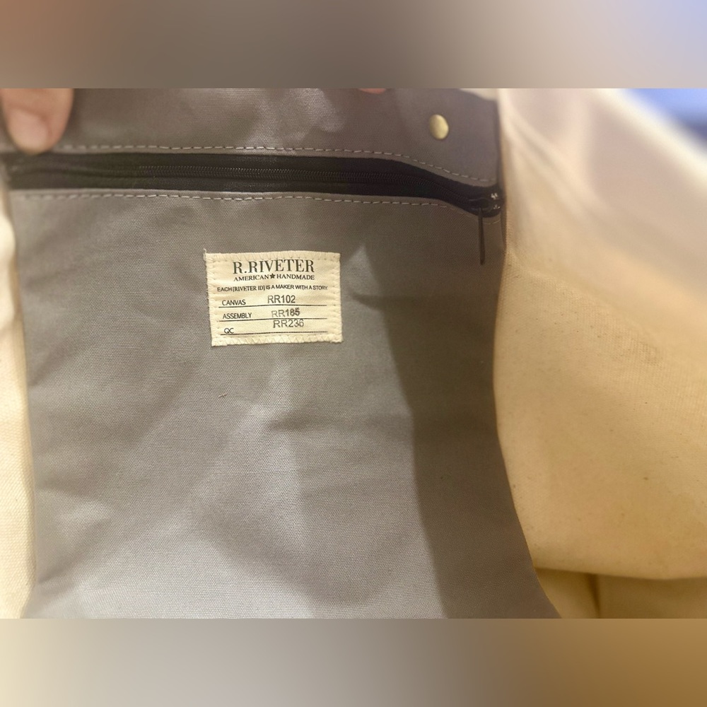 Canvas R. Riveter Rosie The Riveter Tote With Lea… - image 6